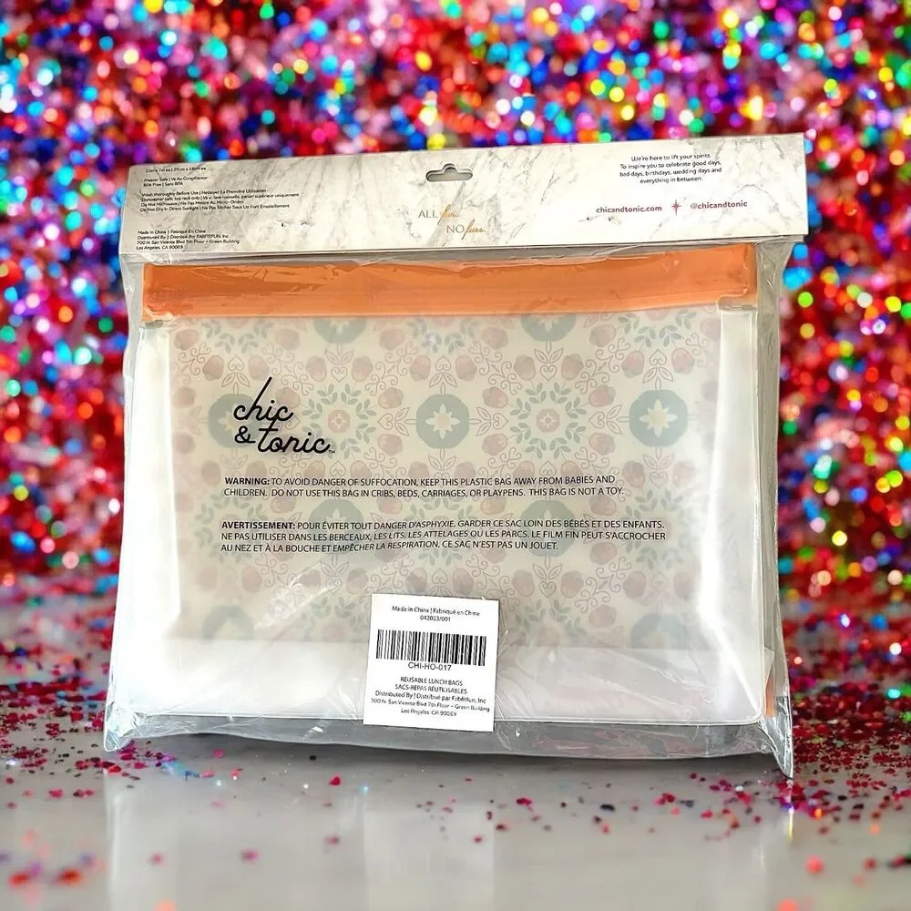 CHIC & TONIC Set of 3 Reusable Bags Brand New In package